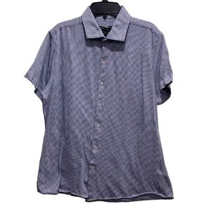 Robert Barakett Short Sleeve Button Down Shirt Mens Size L